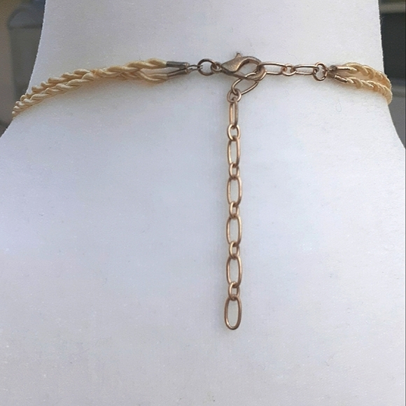 Indian Stone Wood Marble Betsey Statement Chunky Necklace - Picture 4 of 8